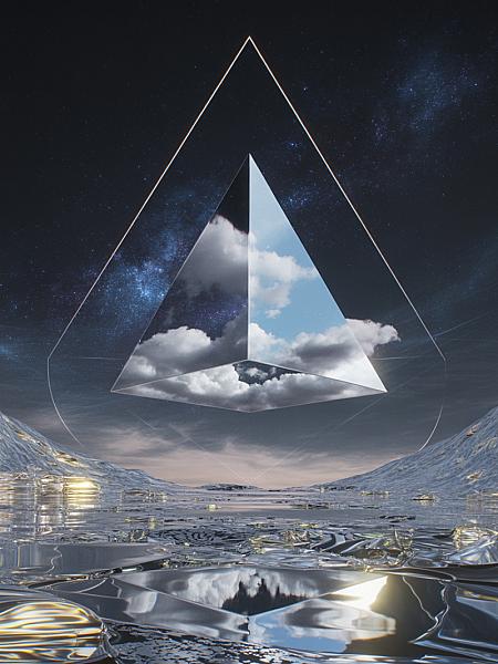 Transcendent Geometry: Futuristic Wallpaper Art