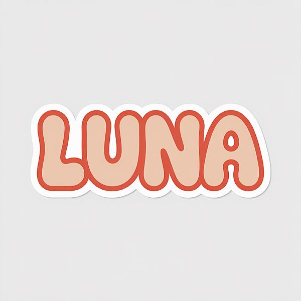 Custom Bubble Name Sticker